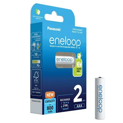 Panasonic Eneloop BK-4MCDE/2BE AAA 800mAh mikro ceruza akku 2db/csomag Panasonic Eneloop BK-4MCDE/2BE AAA 800mAh mikro ceruza akku 2db/csomag
