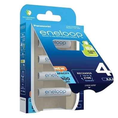 Panasonic Eneloop BK-4MCDE/4BE AAA 800mAh mikro ceruza akku 4db/csomag Panasonic Eneloop BK-4MCDE/4BE AAA 800mAh mikro ceruza akku 4db/csomag