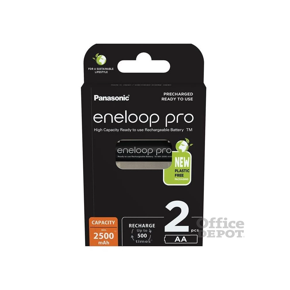 Panasonic Eneloop BK-3HCDE/2BE AA 2500mAh ceruza akku 2db/csomag