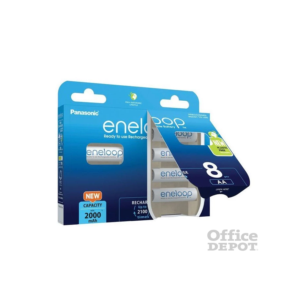 Panasonic Eneloop BK-3MCDE/8BE AA 2000mAh ceruza akku 8db/csomag