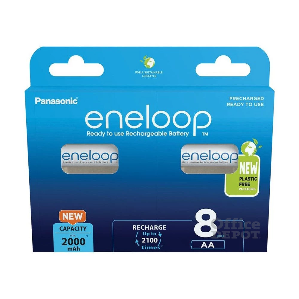Panasonic Eneloop BK-3MCDE/8BE AA 2000mAh ceruza akku 8db/csomag