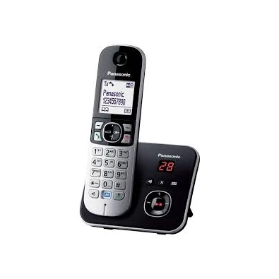 Panasonic KX-TG6821PDB DECT fehér háttérvil. kihang. üzenetrögzítős hívóazonosítós fekete telefon Panasonic KX-TG6821PDB DECT fehér háttérvil. kihang. üzenetrögzítős hívóazonosítós fekete telefon