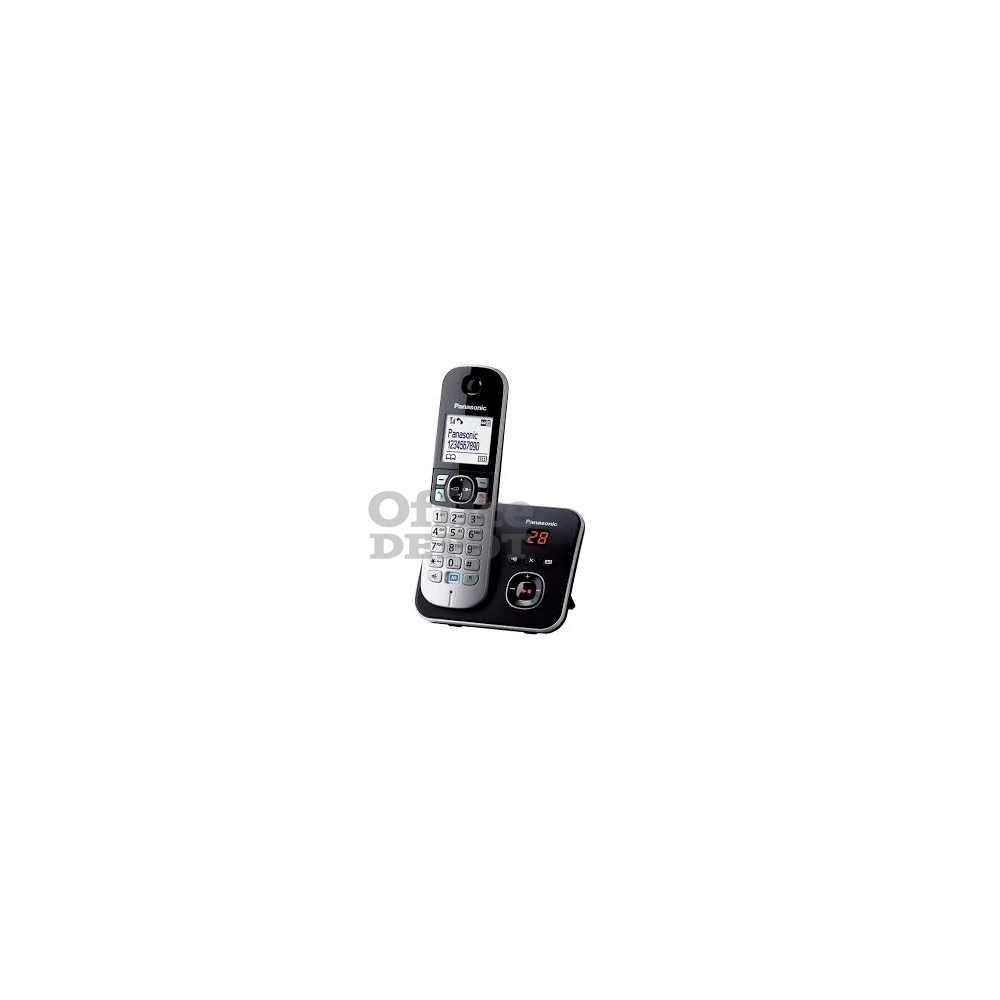 Panasonic KX-TG6821PDB DECT fehér háttérvil. kihang. üzenetrögzítős hívóazonosítós fekete telefon