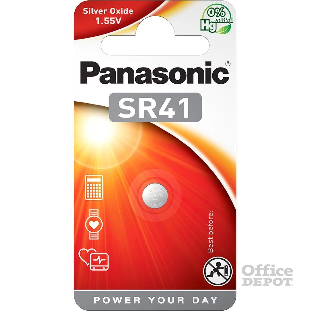 Panasonic SR-41 1,55V ezüst-oxid gombelem 1db/csomag