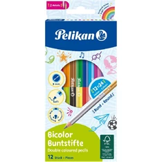 Pelikan Bicolor 12 db ceruzában 24 szín színesceruza készlet Pelikan Bicolor 12 db ceruzában 24 szín színesceruza készlet