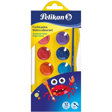 Pelikán Junior 12 féle színű vízfesték készlet Pelikán Junior 12 féle színű vízfesték készlet