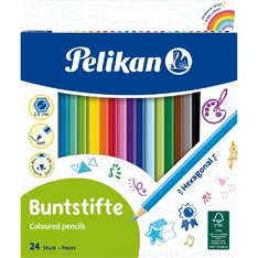 Pelikan lakkozott 24db-os vegyes színű színes ceruza Pelikan lakkozott 24db-os vegyes színű színes ceruza