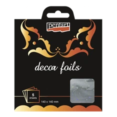 Pentart 14 x 14 cm 5 db/csomag hologramos csillagos dekorfólia