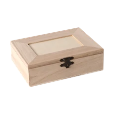 Pentart 14x10x3,5 cm belül tükrös 4 rekeszes doboz