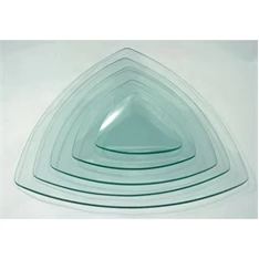 Pentart 29X29 cm háromszög üvegtál