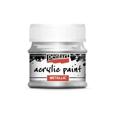 Pentart 50 ml ezüst metál akrilfesték
