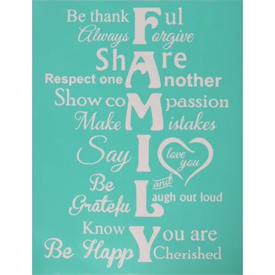 Pentart Family 21,5x27,5 cm szita stencil