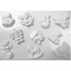 Pentart Karácsonyi 10 motívumos gipszkiöntő forma