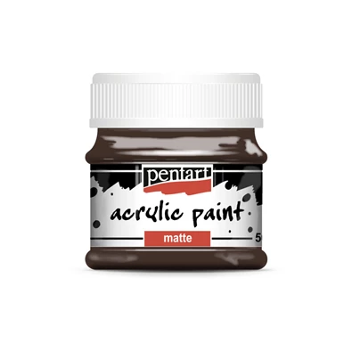 Pentart matt 50 ml sötétbarna akrilfesték Pentart matt 50 ml sötétbarna akrilfesték