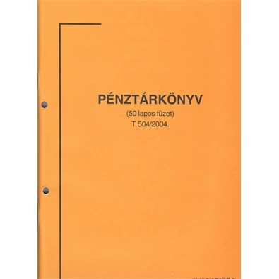 A.SZNY.504 A4 álló 50lapos "Pénztárkönyv" nyomtatvány A.SZNY.504 A4 álló 50lapos "Pénztárkönyv" nyomtatvány