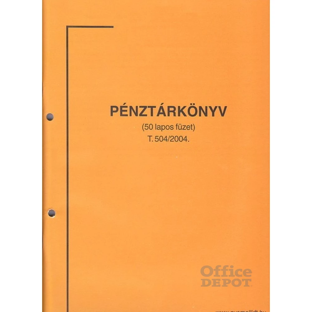 A.SZNY.504 A4 álló 50lapos "Pénztárkönyv" nyomtatvány