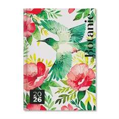 Period Botanic White 2026 A5 napi beosztású határidőnapló