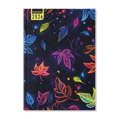 Period Neon Leaf 2026 A5 napi beosztású határidőnapló