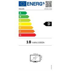 Philips 27" 27E1N1100A/00 FHD IPS 100Hz HDMI/VGA hangszóró monitor Philips 27" 27E1N1100A/00 FHD IPS 100Hz HDMI/VGA hangszóró monitor