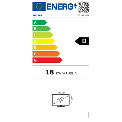 Philips 27" 27E1N1100A/00 FHD IPS 100Hz HDMI/VGA hangszóró monitor Philips 27" 27E1N1100A/00 FHD IPS 100Hz HDMI/VGA hangszóró monitor