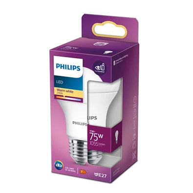Philips 929001234404 E27 75W matt meleg-fehér gömb alakú LED fényforrás Philips 929001234404 E27 75W matt meleg-fehér gömb alakú LED fényforrás