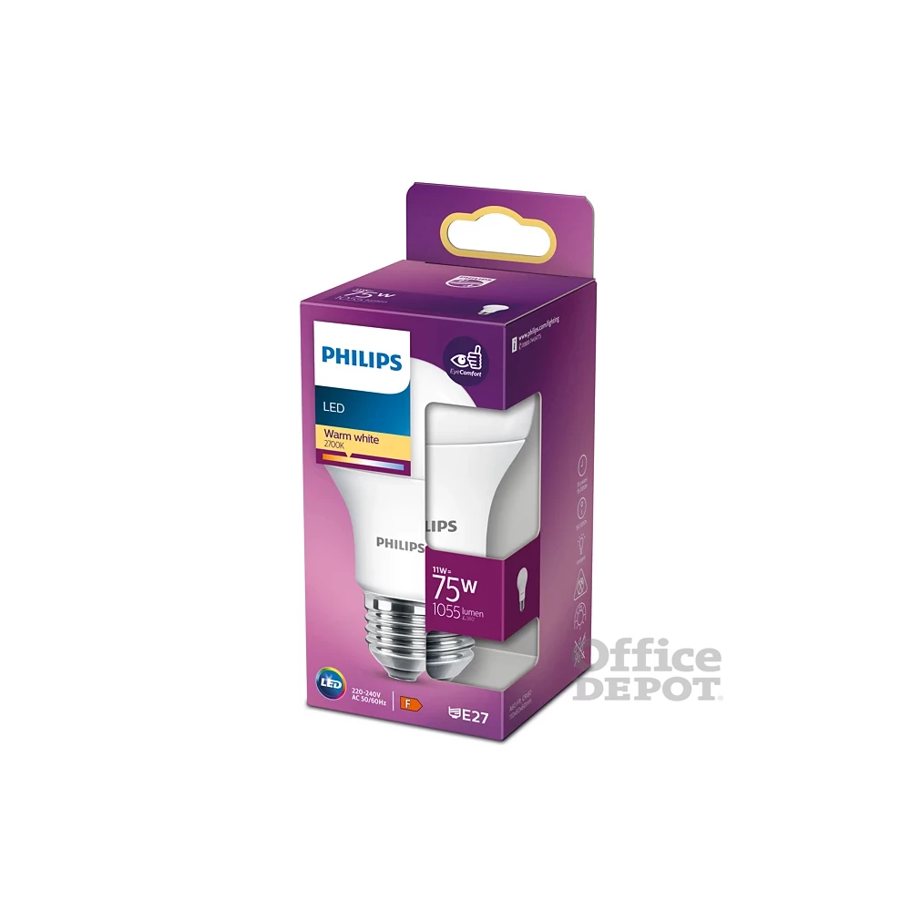 Philips 929001234404 E27 75W matt meleg-fehér gömb alakú LED fényforrás