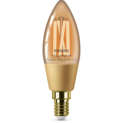 Philips 929003017721 Smart WIZ E14, 4,9/40W hideg/meleg fehér retro gyertya okosizzó