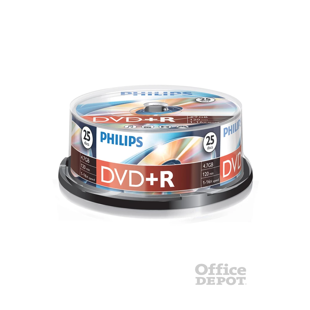 Philips DVD-R 4,7 Gb Írható DVD 25db/henger