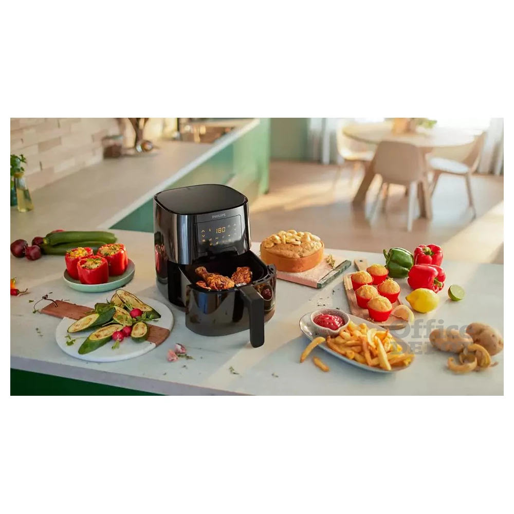 Philips Essential HD9252/90 fekete 4,1 L forrólevegős sütő