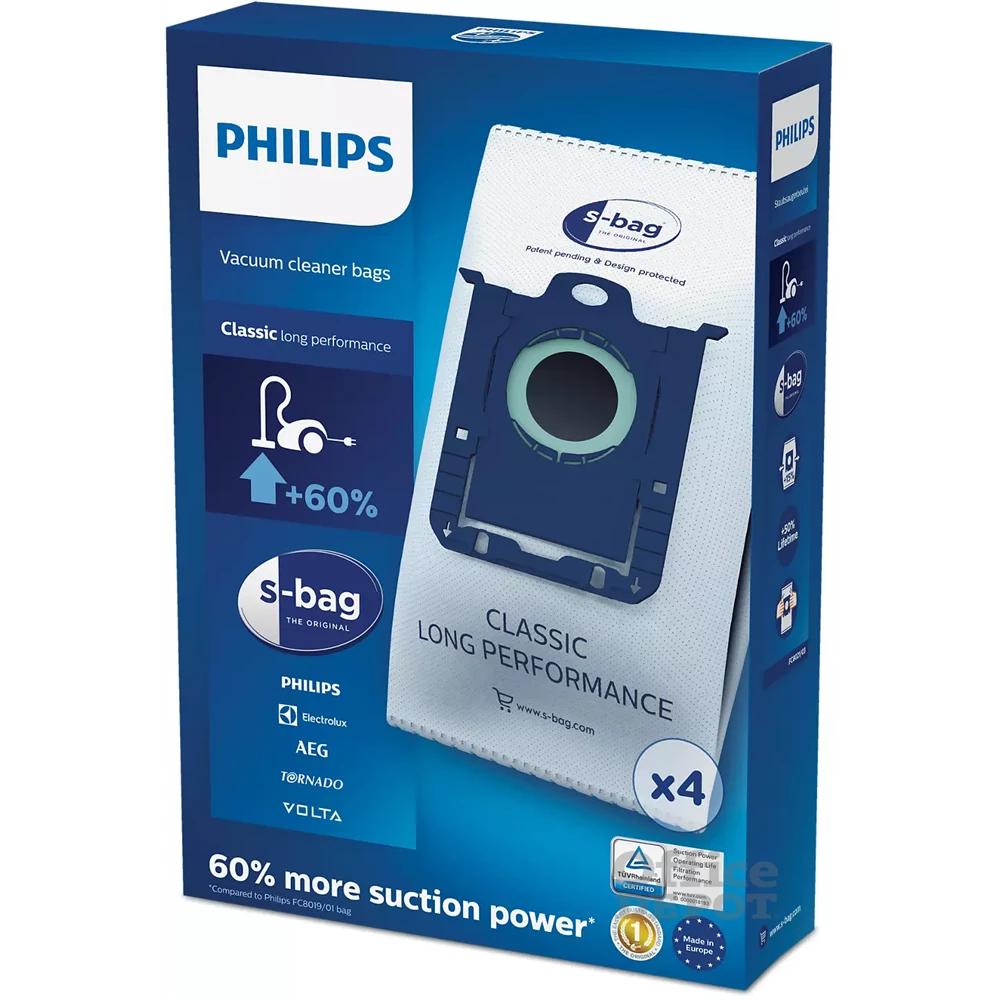 Philips FC8021/03 S-bag Long Performance 4 db szintetikus porzsák