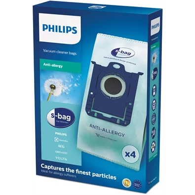 Philips FC8022/04 S-bag Clinic Anti Allergy 4 db szintetikus porzsák Philips FC8022/04 S-bag Clinic Anti Allergy 4 db szintetikus porzsák
