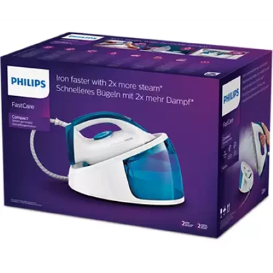 Philips GC6722/20 FastCare Compact kék-fehér gőzállomás Philips GC6722/20 FastCare Compact kék-fehér gőzállomás