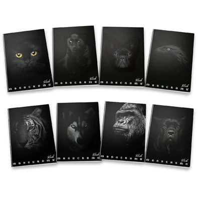 Pigna Monocromo Black A4 38lapos sima füzet Pigna Monocromo Black A4 38lapos sima füzet
