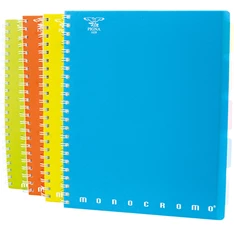 Pigna Monocromo PPL Fluo A4 100lapos vonalas spirálfüzet Pigna Monocromo PPL Fluo A4 100lapos vonalas spirálfüzet