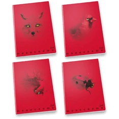 Pigna Monocromo Red A4 tűzött 38 lapos kockás füzet Pigna Monocromo Red A4 tűzött 38 lapos kockás füzet