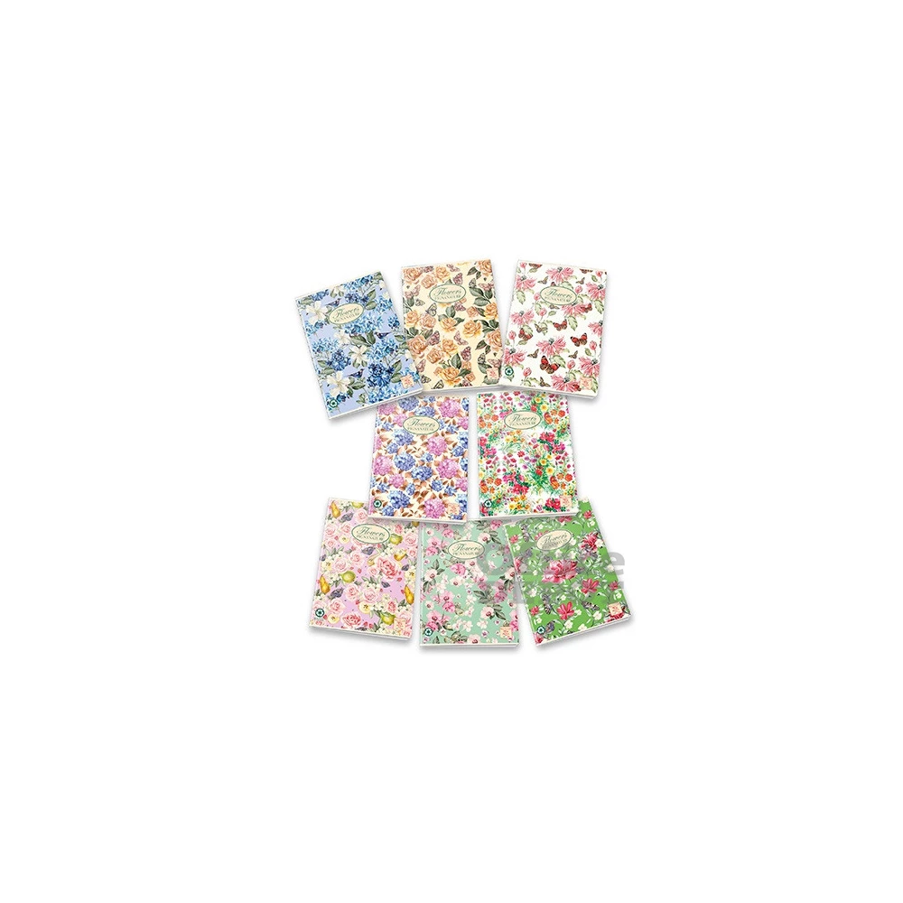 Pigna Nature Flowers A5 42lapos tűzött vonalas füzet