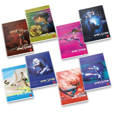 Pigna Sport Action A4 tűzött 50 lapos vonalas füzet Pigna Sport Action A4 tűzött 50 lapos vonalas füzet