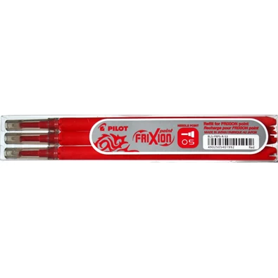 Pilot Frixion Point 0,5mm 3db-os piros rollertoll betét Pilot Frixion Point 0,5mm 3db-os piros rollertoll betét