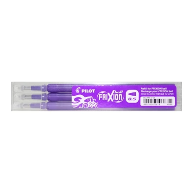 Pilot Frixion 0,5mm 3db-os lila rollertoll betét Pilot Frixion 0,5mm 3db-os lila rollertoll betét