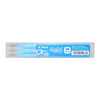 Pilot Frixion 0,5mm 3db-os világoskék rollertoll betét Pilot Frixion 0,5mm 3db-os világoskék rollertoll betét