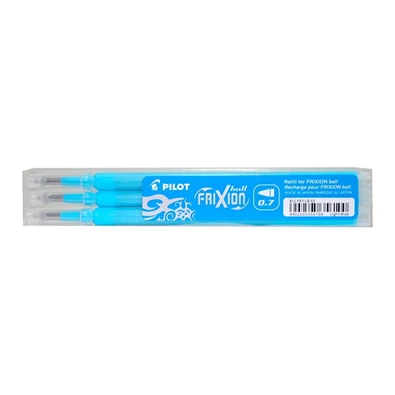 Pilot Frixion 0,7mm 3db-os világoskék rollertoll betét Pilot Frixion 0,7mm 3db-os világoskék rollertoll betét