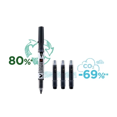 Pilot BeGreen V-Board Master S piros táblamarker Pilot BeGreen V-Board Master S piros táblamarker