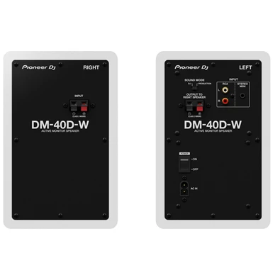 Pioneer DJ DM-40D-W fehér 4"-es monitor hangfalpár Pioneer DJ DM-40D-W fehér 4"-es monitor hangfalpár