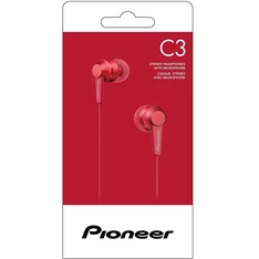 Pioneer SE-C3T-R mikrofonos piros fülhallgató Pioneer SE-C3T-R mikrofonos piros fülhallgató