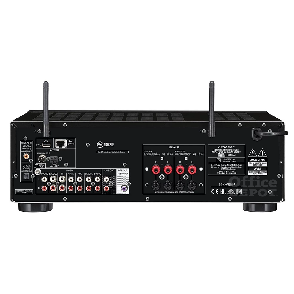 Pioneer SX-N30AE-B fekete hálózati lejátszó és sztereó erősítő