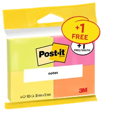 Post-it 6812P neon 3+1db jegyzettömb 100% PEFC, SGSCH-PEFC-COC-110078