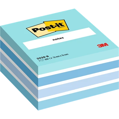 Post-it 76x76mm 2028 B pasztellkék 450 lap kockatömb 100% PEFC, SGSCH-PEFC-COC-110078