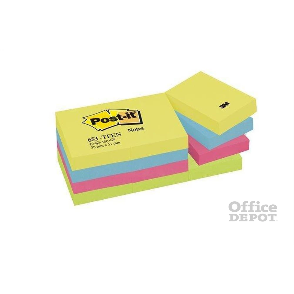 Post-It Energy 38x51mm 12 tömb/cs öntapadós jegyzettömb