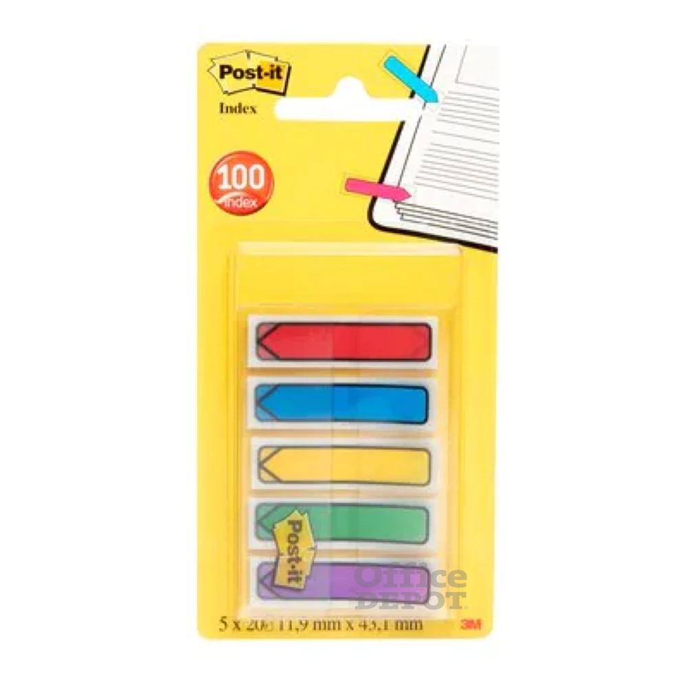 Post-it 5x20lap kicsi műanyag adagolós index jelölőnyíl