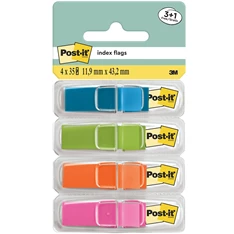 Post-it 683-4ABX 12×43mm 4×35db színes jelölőcímke Post-it 683-4ABX 12×43mm 4×35db színes jelölőcímke